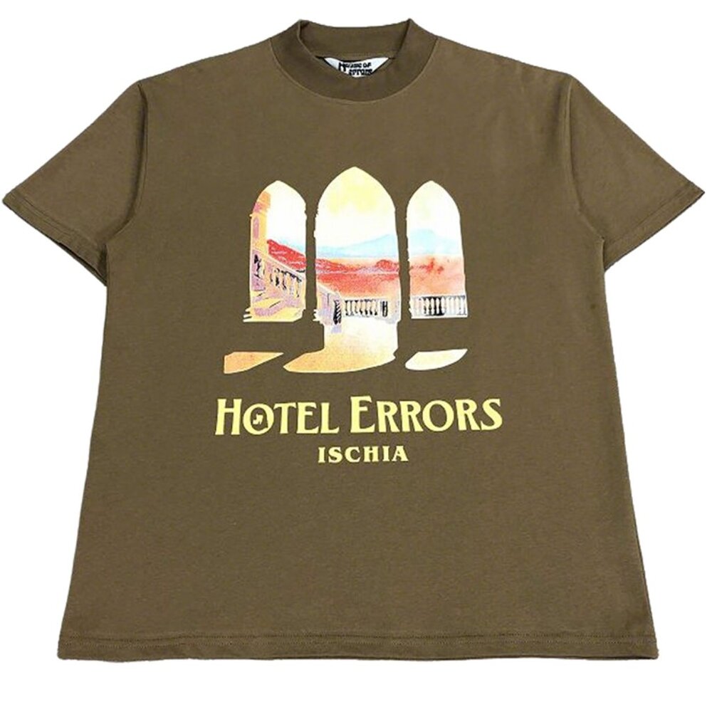 House of Errors Brown Hotel Errors Ischia Landscape Print T Shirt